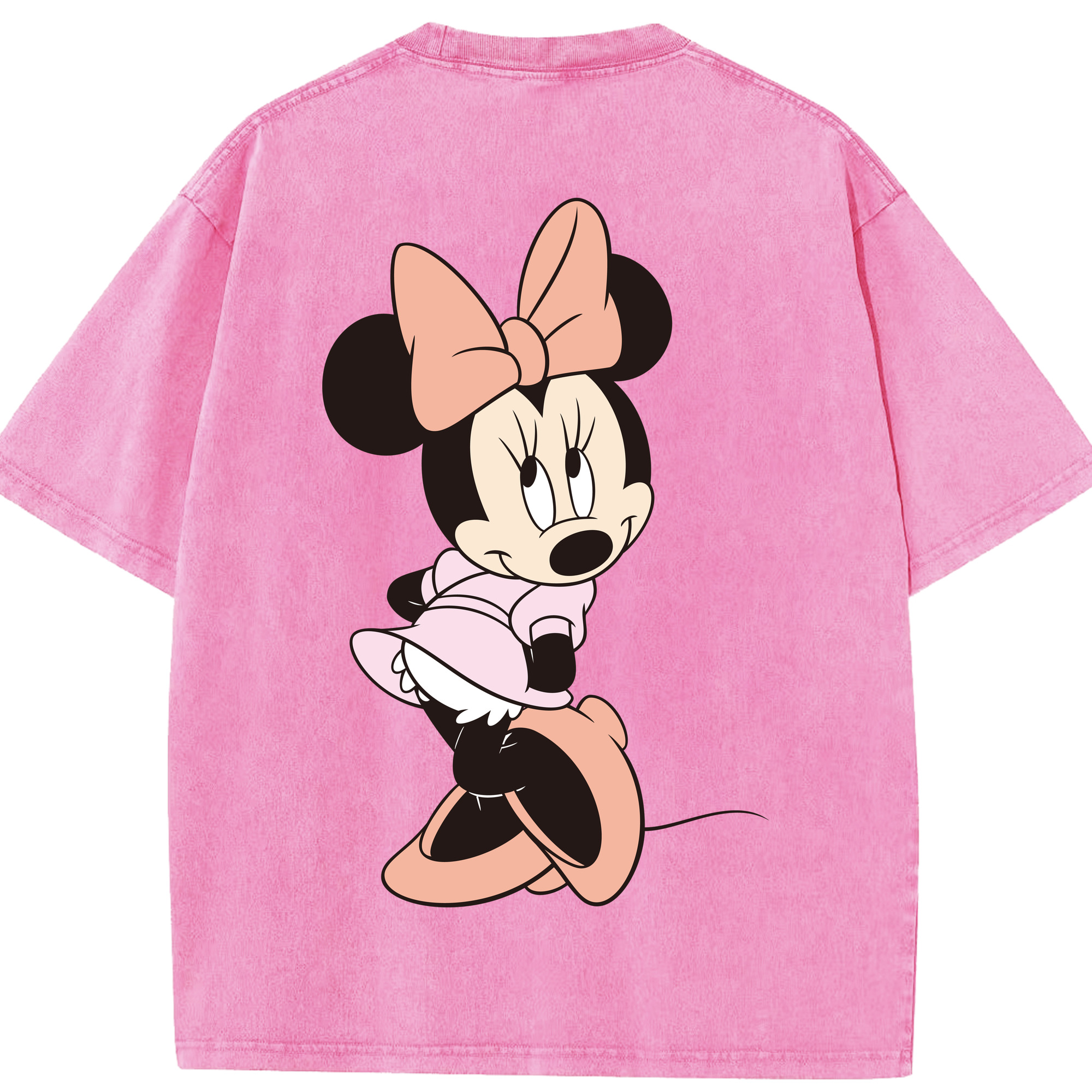 ミッキーマウス Mickey Mouse 綿100% ヴィンテージ風 半袖Tシャツ（背面プリント）